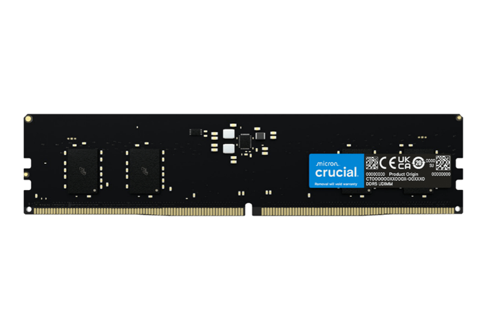 Crucial製 DDR5-5600 UDIMM 32GBメモリ。Dell タワーPlusに適合するスペック。