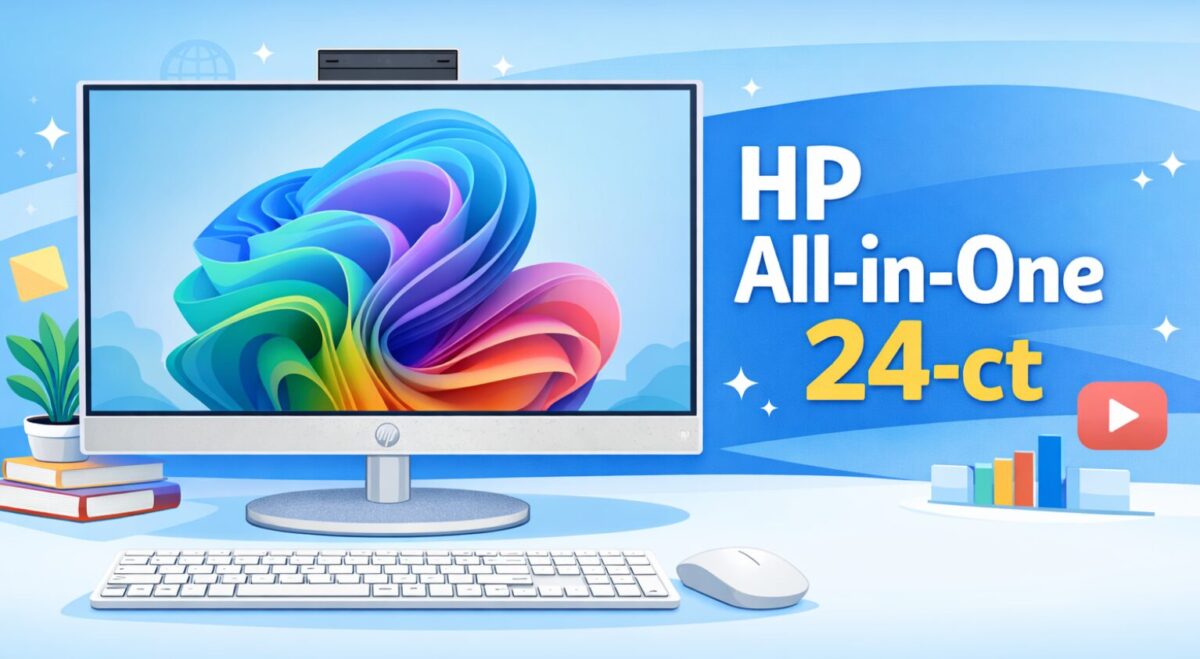HP All-in-One 24-ctの外観イラスト|23.8インチ液晶一体型デスクトップPC