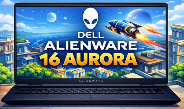 Dell Alienware 16 Aurora（AC16250）ゲーミングノートPCのイメージイラスト