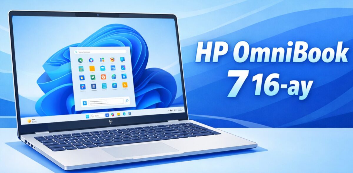 HP OmniBook 7 16-ay ノートPCの外観イラスト